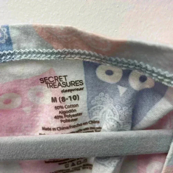 Owl pajama top size medium sleepwear - Picture 3 of 3